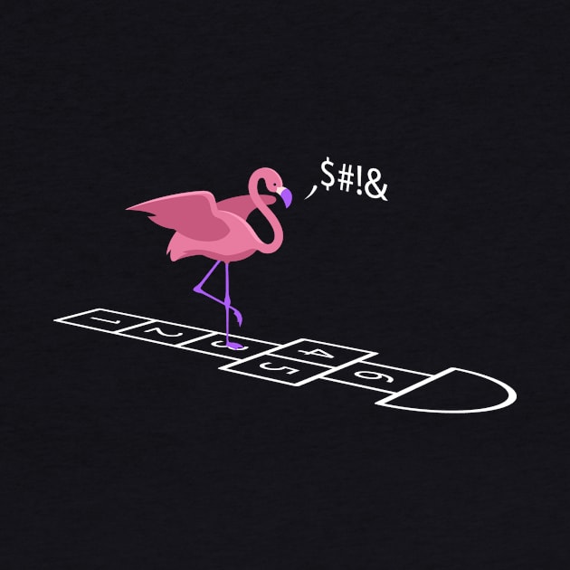 Flamingo Hopscotch - Funny Gift by CaptainHobbyist